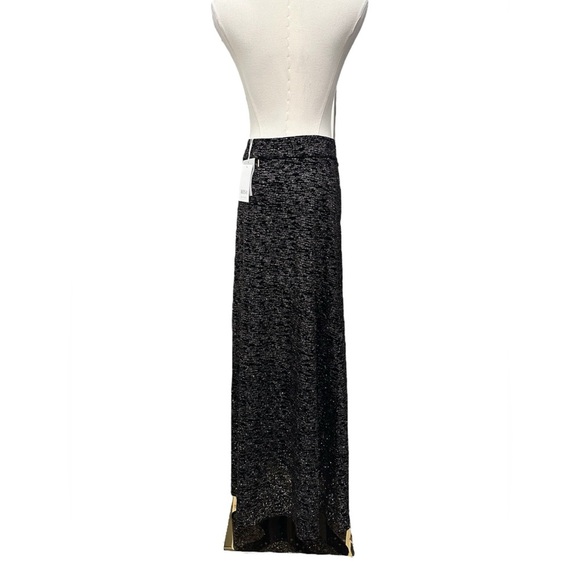 MISA LOS ANGELES Ekat Knit Maxi Skirt Black Velvet Sparkle Size Small $340 NWT - Picture 7 of 14